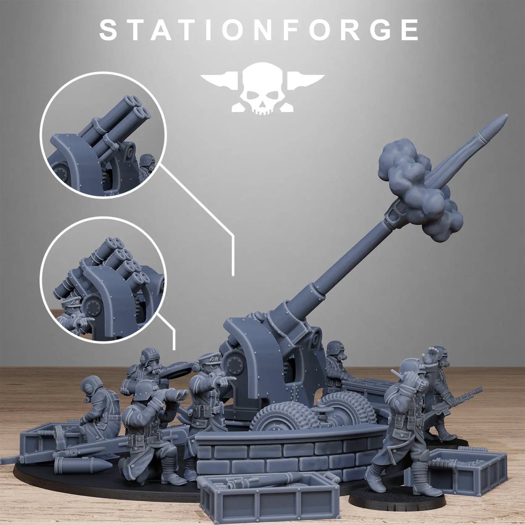 3D Printed GrimGuard Light Artillery by Stationforge Miniatures by Last Hope Miniatures