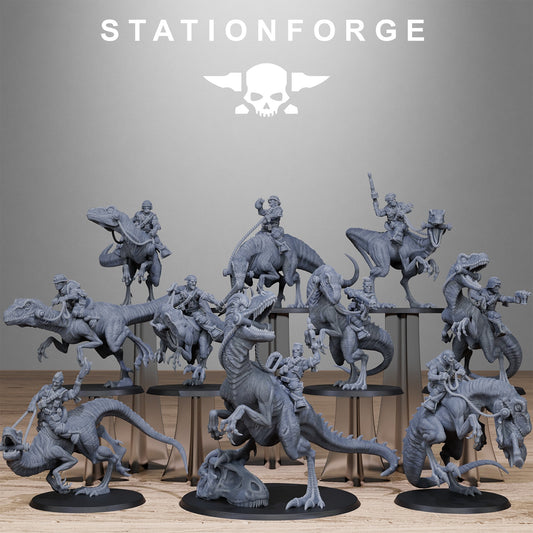 3D Printed GrimGuard Jungle Raptors by Stationforge Miniatures