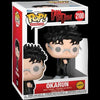 Funko Pop! vinyl figure packaging with 'Dan dan dan' branding and Okarun character.