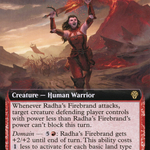 Radha's Firebrand (DMU-408) - Dominaria United: (Extended Art)