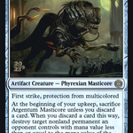 Argentum Masticore (PRE-222) - Phyrexia: All Will Be One Promos Foil