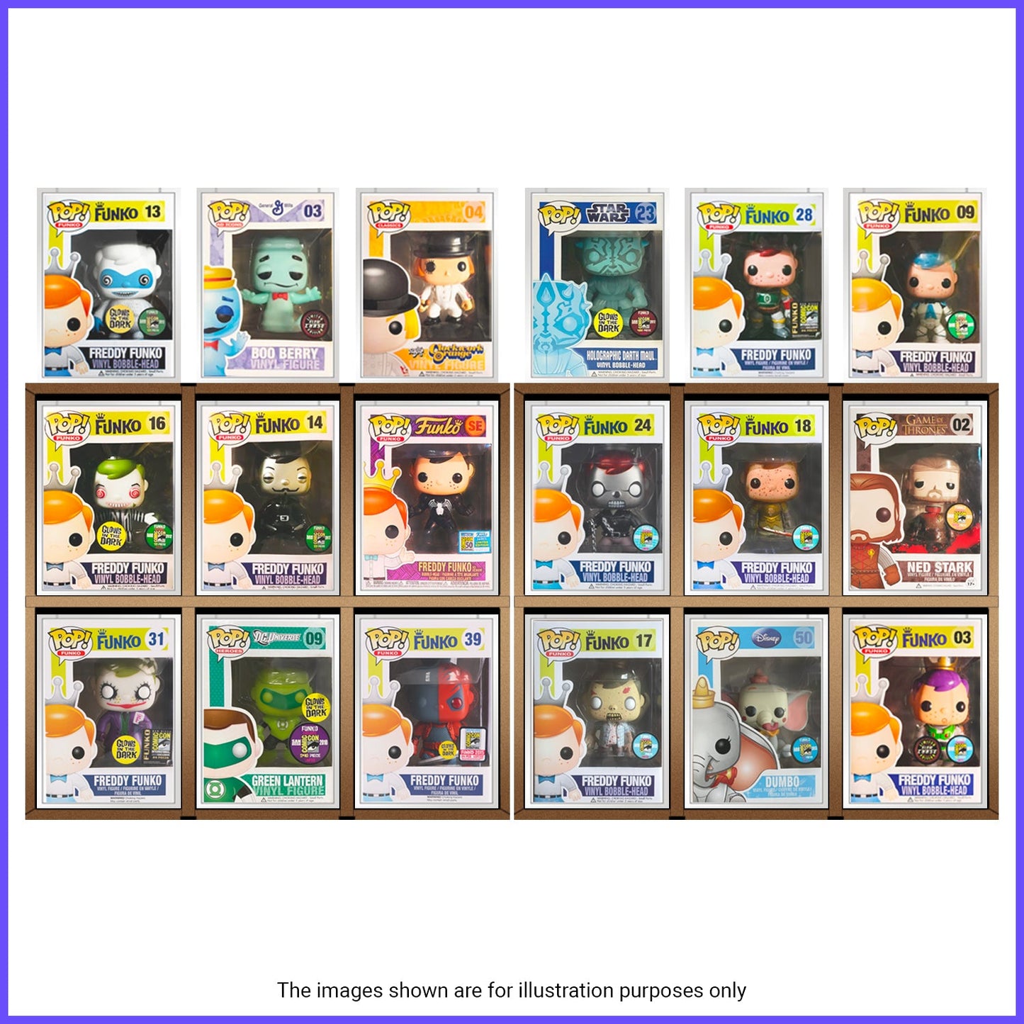 GRAIL KUBBIE BROWN (3x2) - In Box Display Case for Funko Pops in Acrylic Pop Shield Armor (Cardboard)