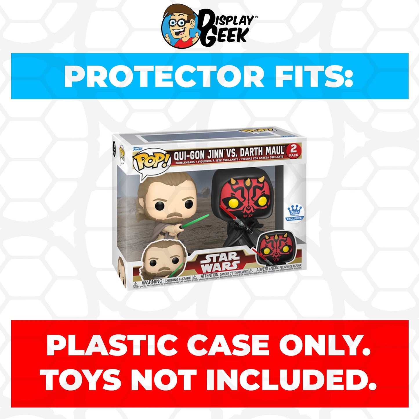Pop Protector for 2 Pack Qui-Gon Jinn vs Darth Maul Funko Pop