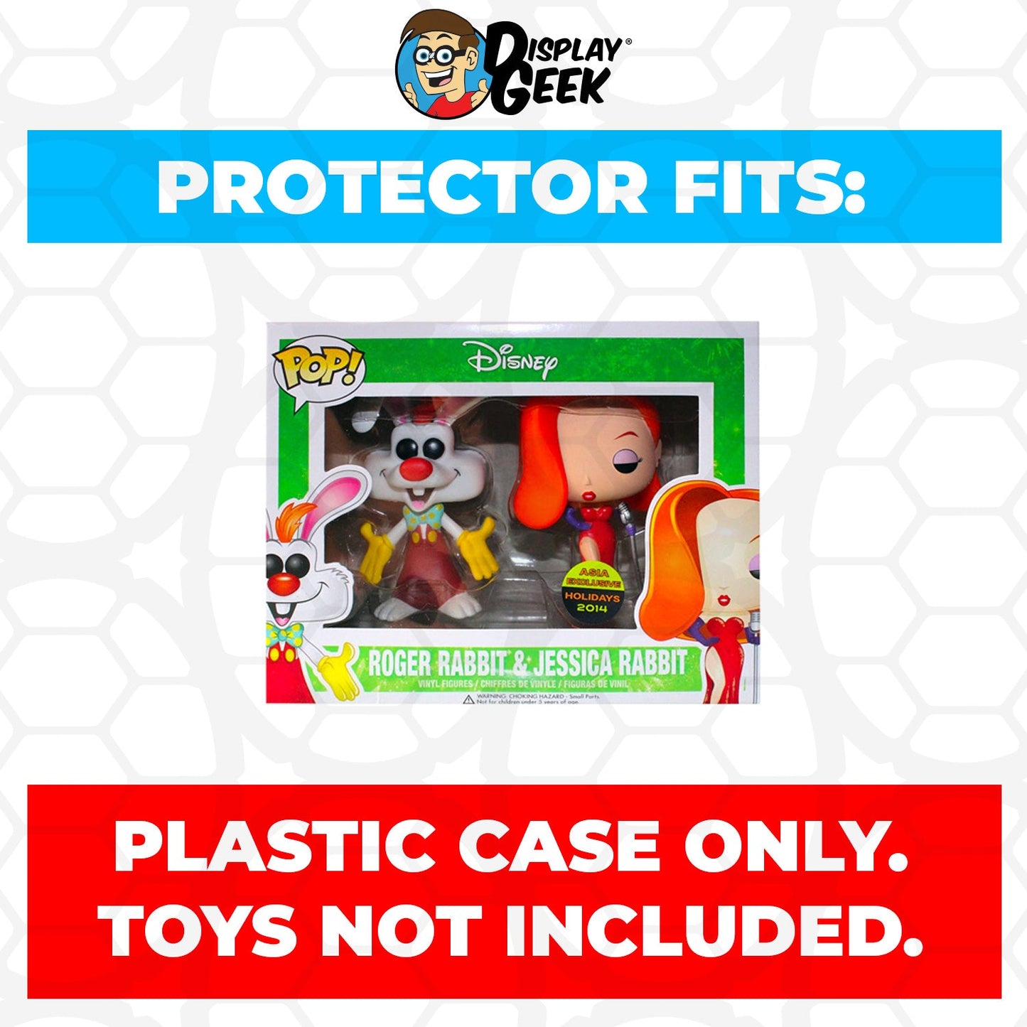 Pop Protector for 2 Pack Roger Rabbit & Jessica Rabbit Funko Pop