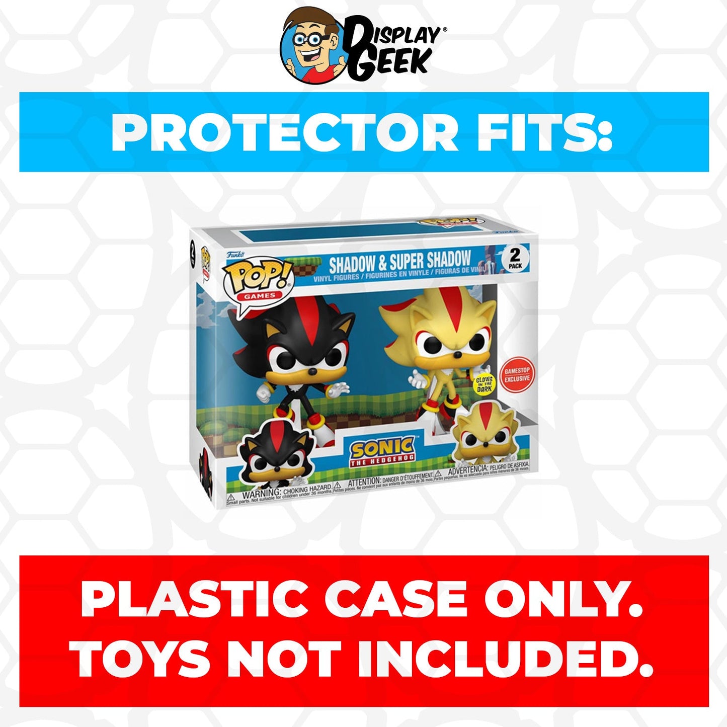 Pop Protector for 2 Pack Shadow & Super Shadow Glow Funko Pop