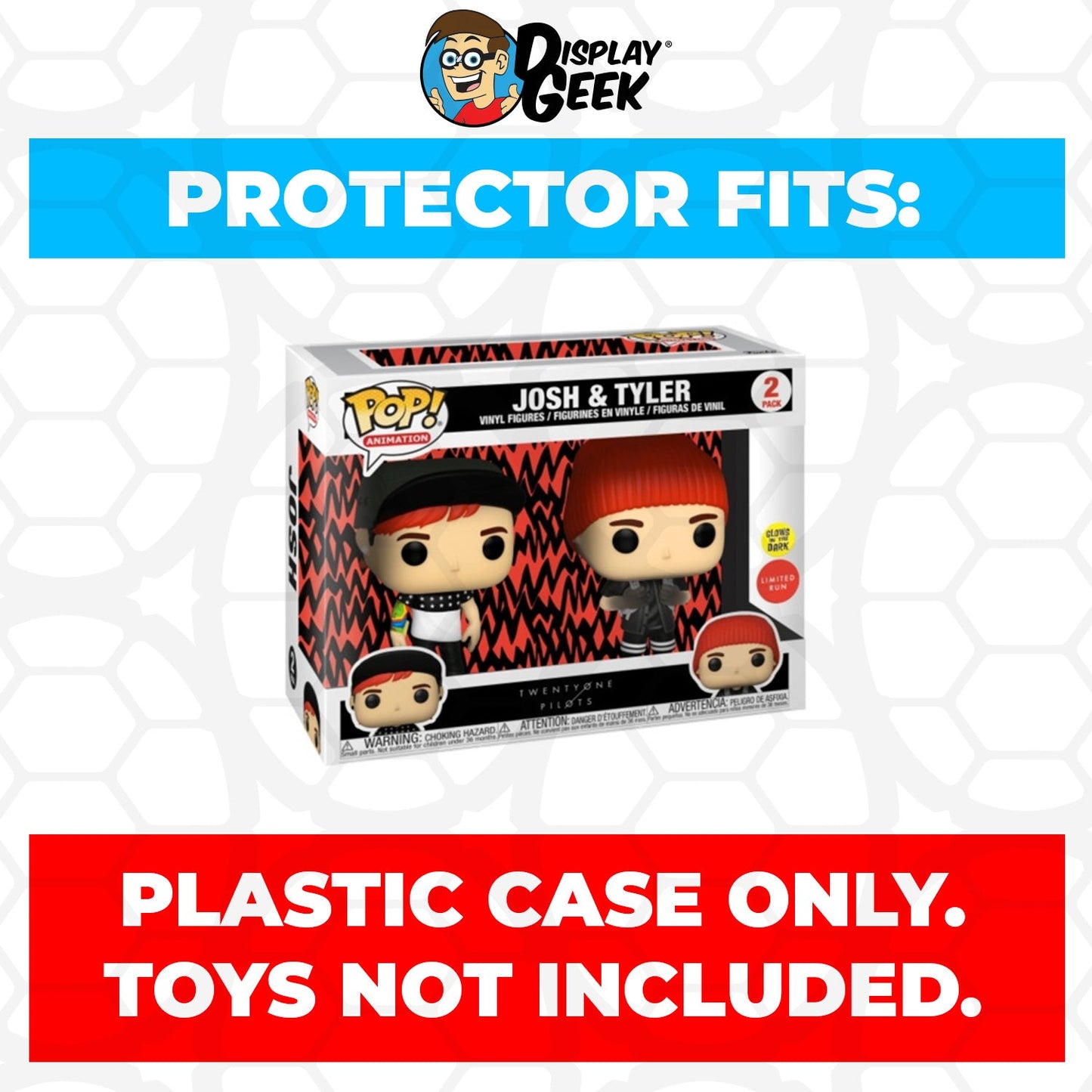 Pop Protector for 2 Pack Twenty One Pilots Josh & Tyler Glow Funko Pop