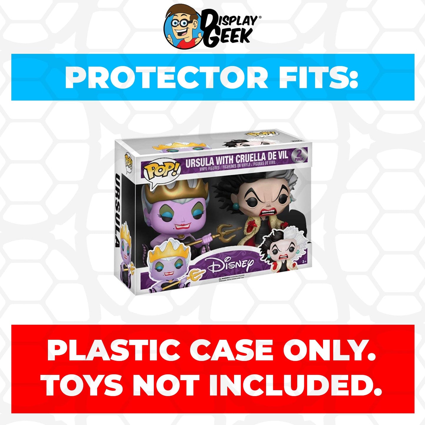 Pop Protector for 2 Pack Ursula with Cruella De Vil Funko Pop
