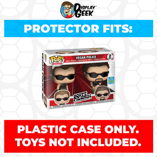 Pop Protector for 2 Pack Vegan Police SDCC Funko Pop