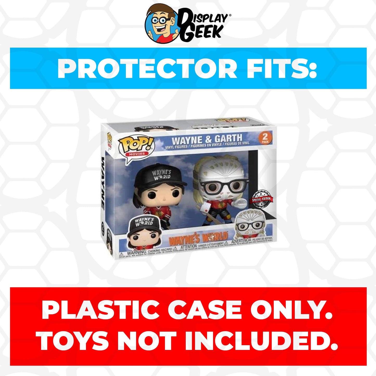 Pop Protector for 2 Pack Wayne & Garth Hockey Funko Pop