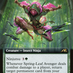 Spring-Leaf Avenger (NEO-481) - Kamigawa: Neon Dynasty: (Extended Art)
