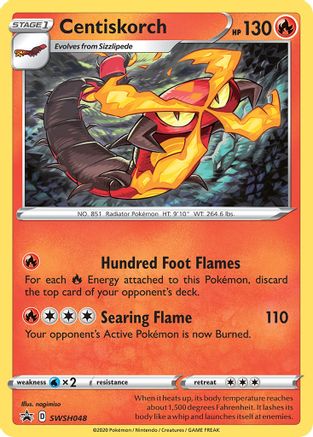 Centiskorch SWSH048/307 - SWSH Sword & Shield Promo Cards Holofoil