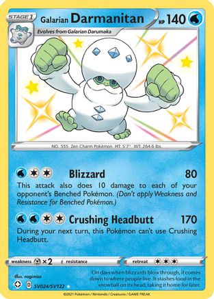 Galarian Darmanitan SV024/SV122 - Shining Fates Shiny Vault Holofoil
