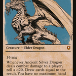 Ancient Silver Dragon (CLB-382) - Commander Legends: Battle for Baldur's Gate: (Showcase)