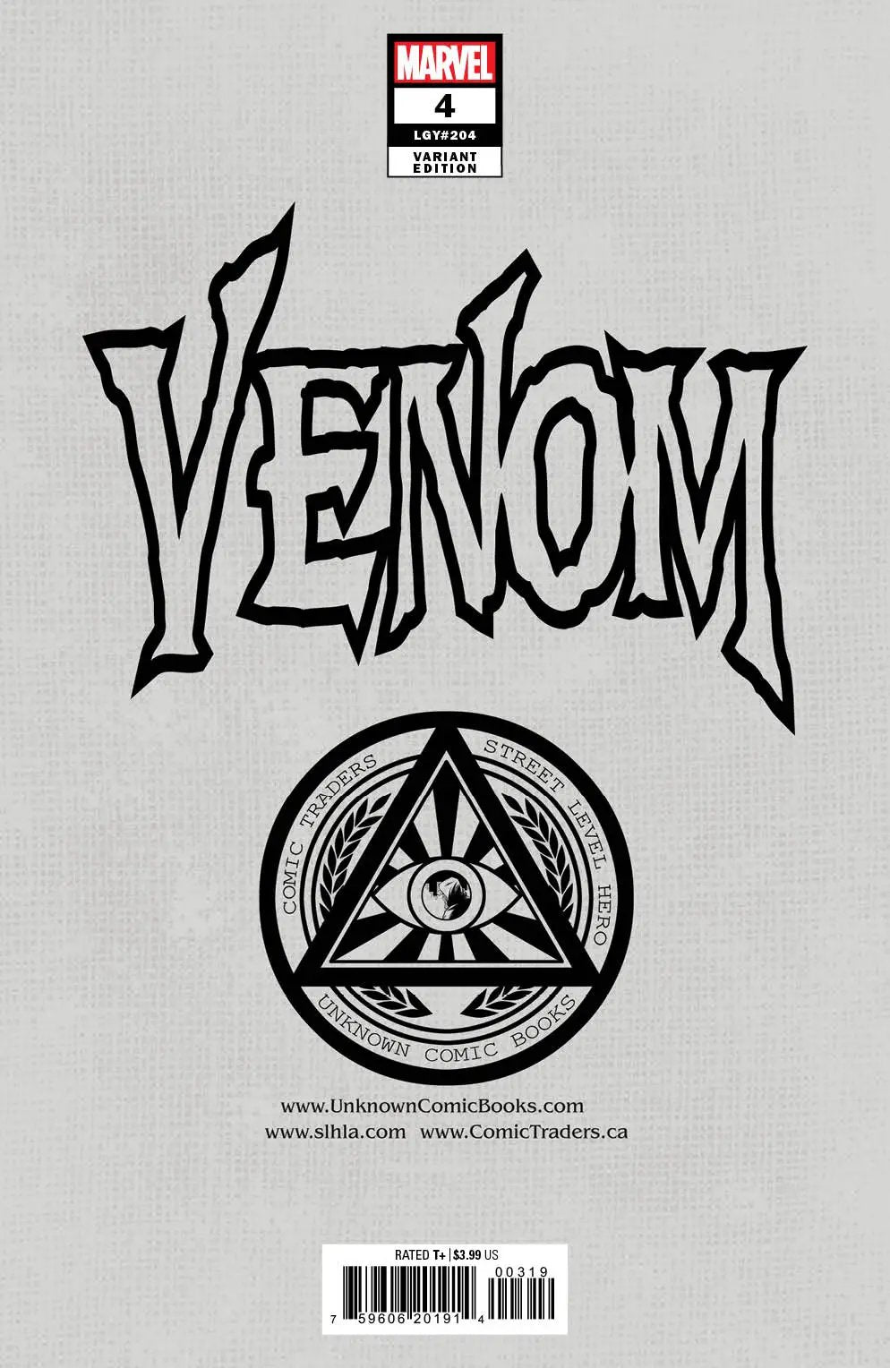 Venom #4 Unknown Comics Dave Wilkins Exclusive Var (01/19/2022) by Unknown Comic Books