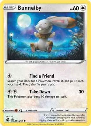 Bunnelby 214/264 - SWSH08 Fusion Strike