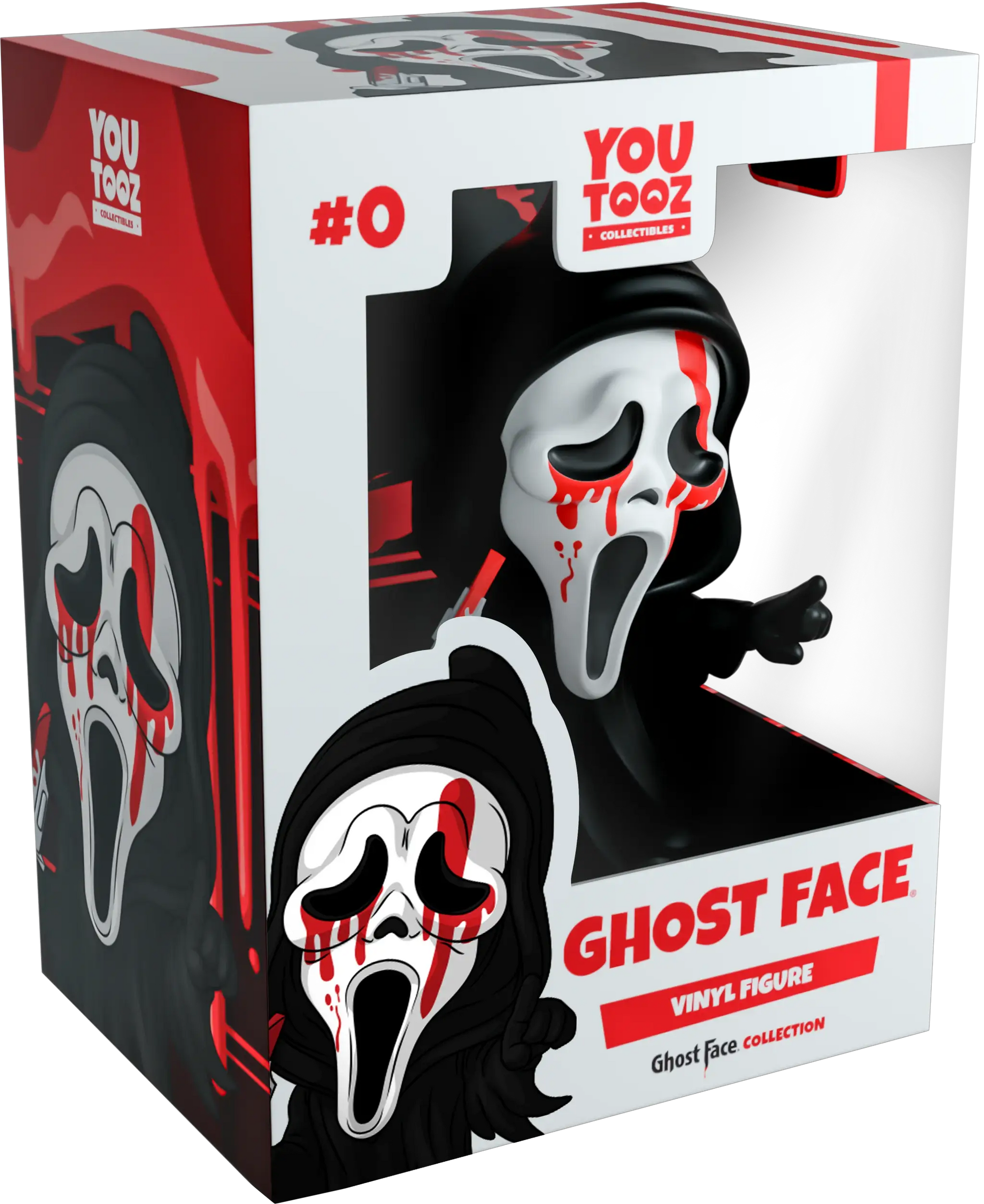 Ghost Face collectible figure by Youtooz featuring a spooky mask and detailed design, perfect for horror fans.