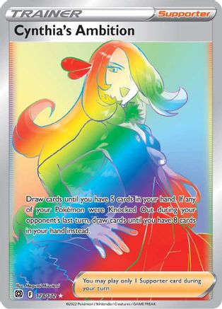 Cynthia's Ambition (Secret) 178/172 - SWSH09 Brilliant Stars Holofoil