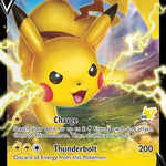 Pikachu V (# Pikachu Stamped) 043/185 - Battle Academy 2022 Holofoil