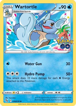 Wartortle 016/078 - Pokemon GO