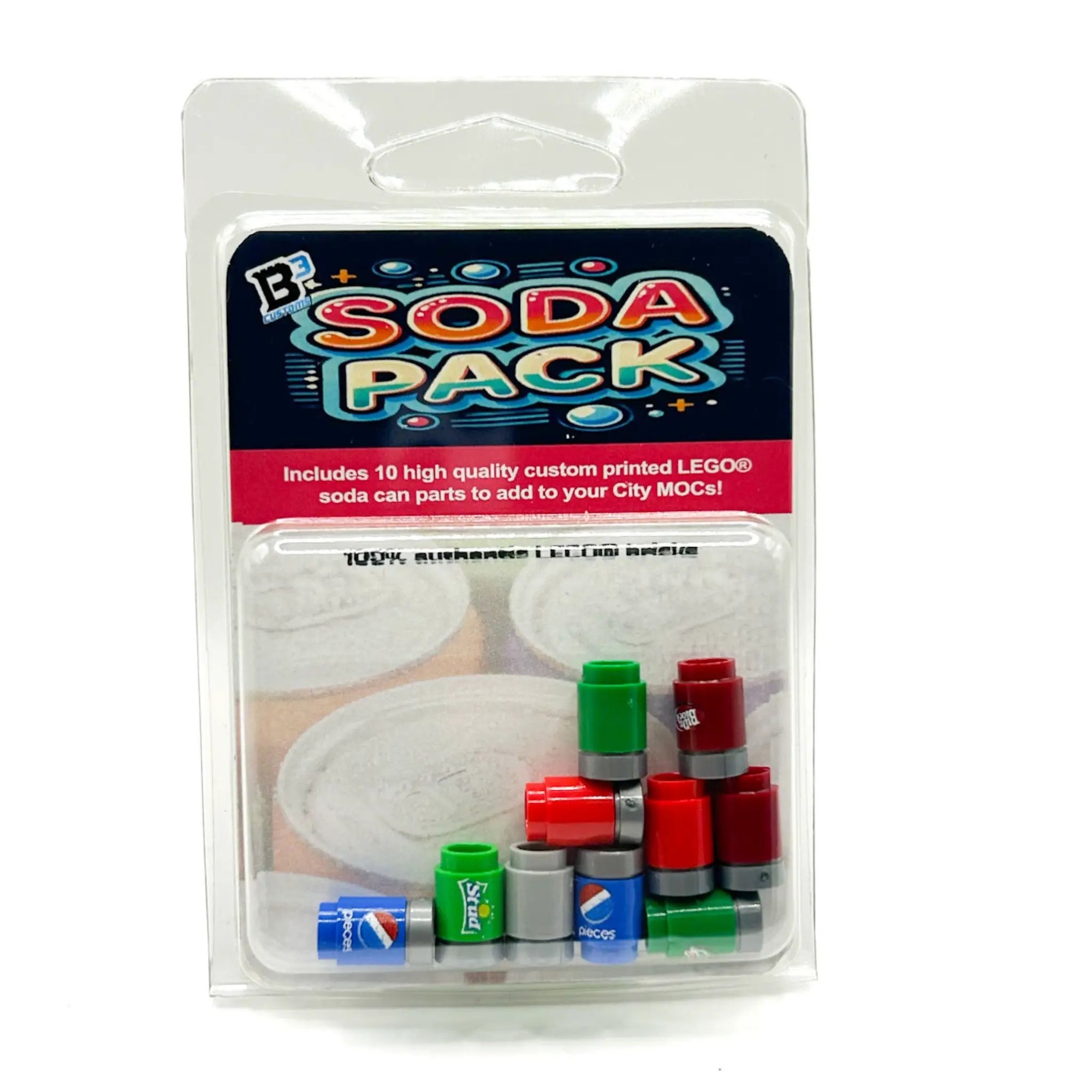 Minifig Soda Pack (10 Soda Cans) by B3 Customs