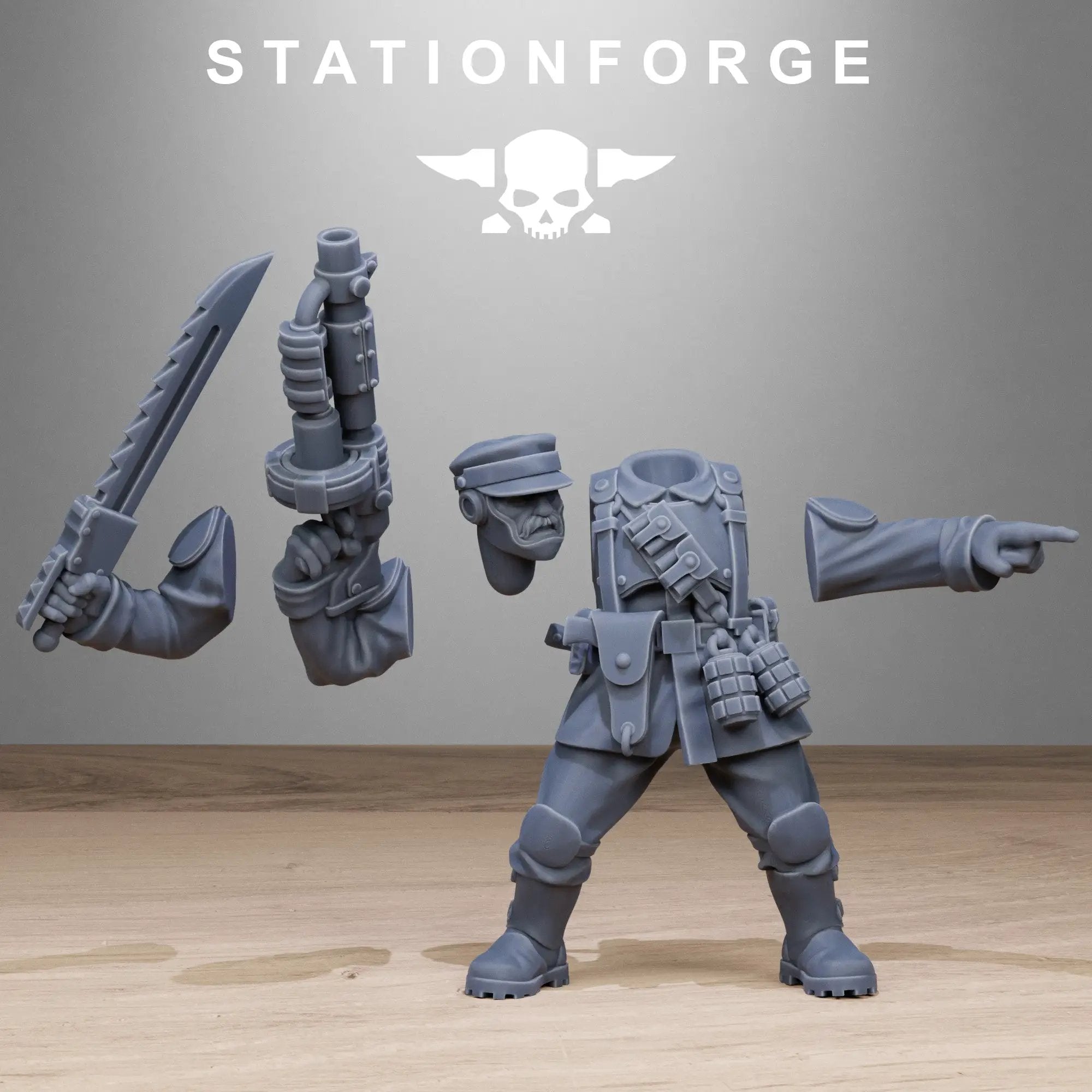 3D Printed FreeGuard Infantry by StationForge Miniatures by Last Hope Miniatures