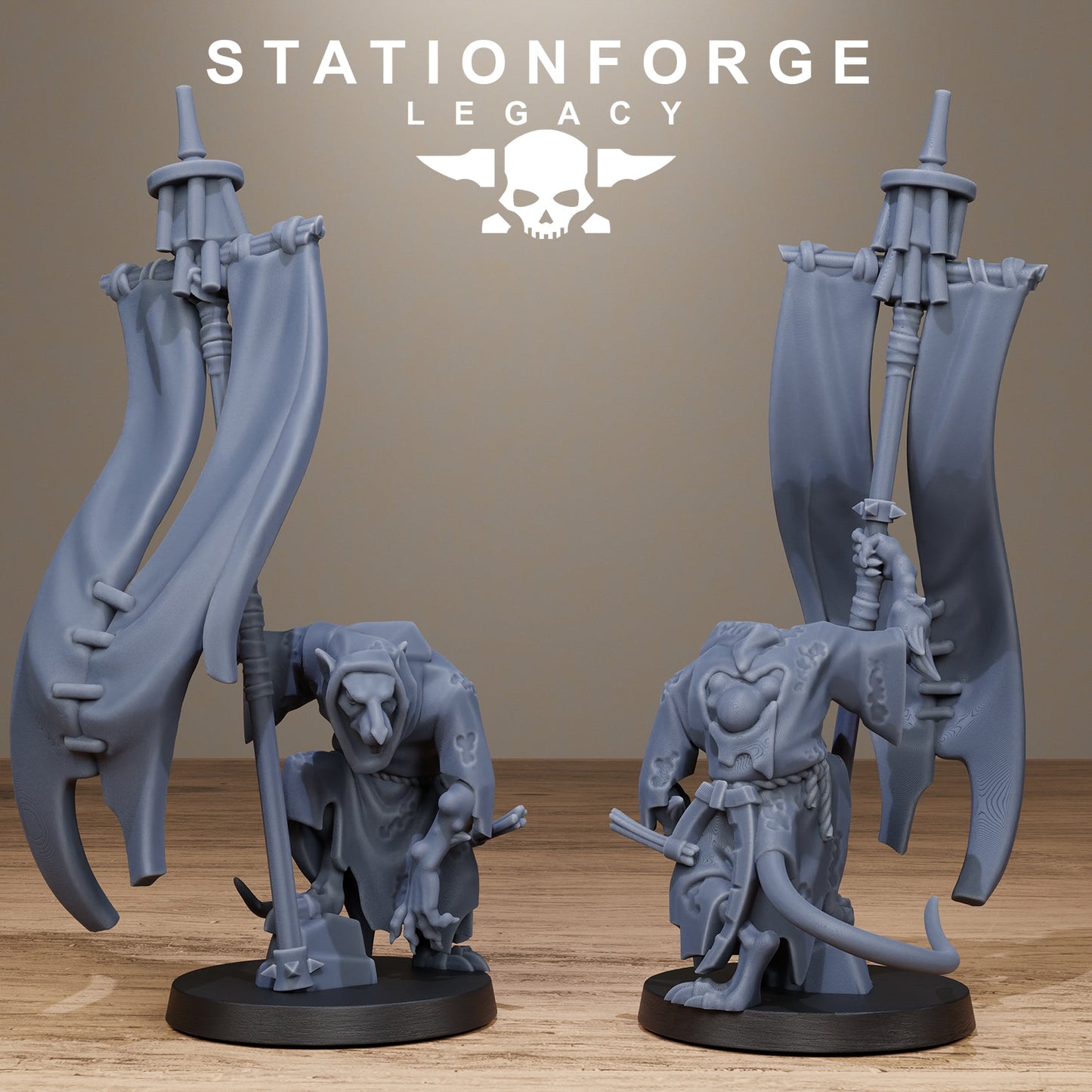 3D Printed Rotfang Plague Bearers by Stationforge Legacy Miniatures