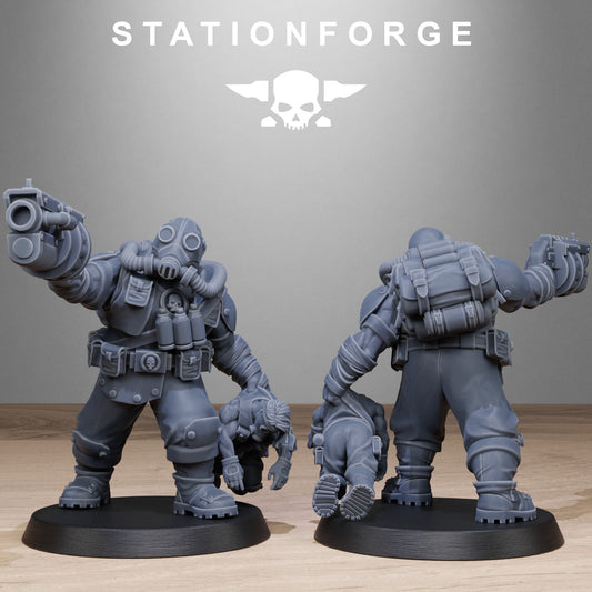 3D Printed GrimGuard Jungle Fighter Mutants x10 by StationForge Miniatures