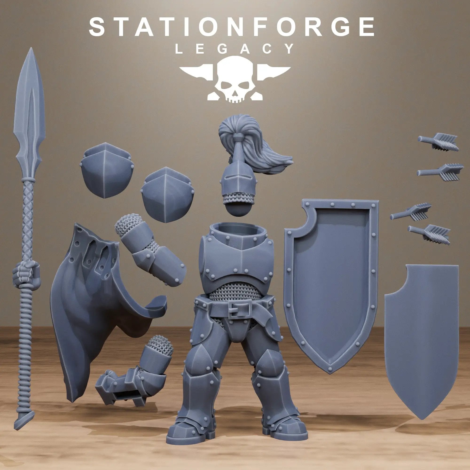 3D Printed Solaris Spearmen by Stationforge Miniatures by Last Hope Miniatures