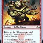 Three-Headed Goblin (LIST-031) - The List (Unfinity Foil Edition) Foil
