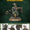Warhammer 40,000 Catachan Colonel miniature from Games Workshop, detailed sci-fi soldier figure for tabletop gaming.