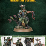 Warhammer 40,000 Catachan Colonel miniature from Games Workshop, detailed sci-fi soldier figure for tabletop gaming.