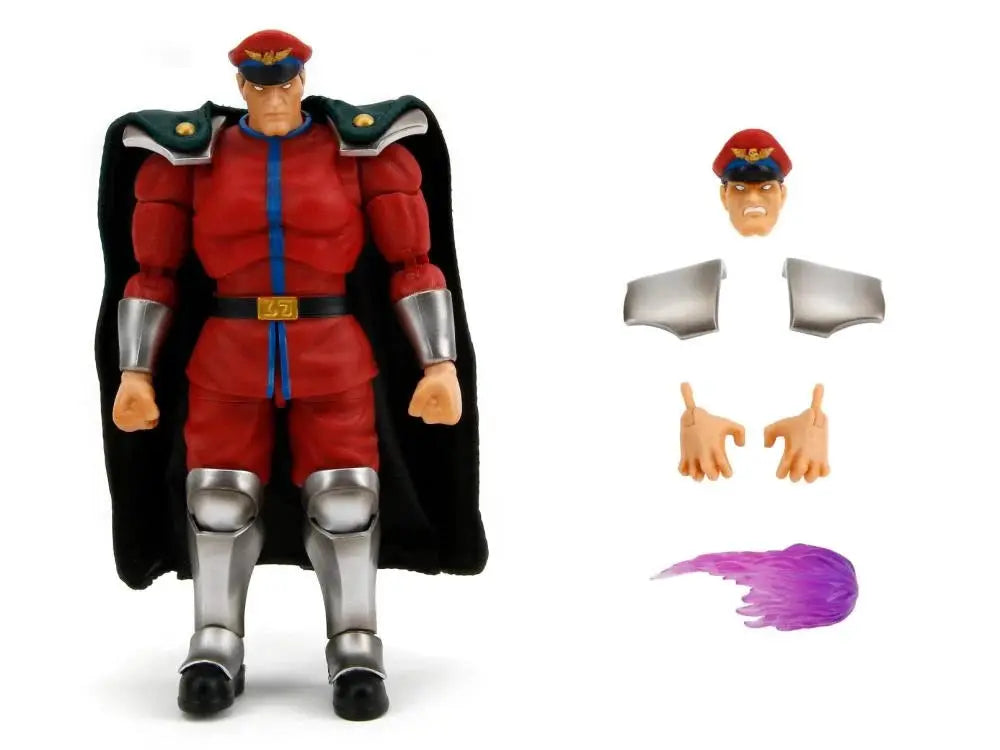 Ultra Street Fighter II M. Bison action figure by THE MIGHTY HOBBY SHOP, 1/12 scale with detailed costume and dynamic pose.