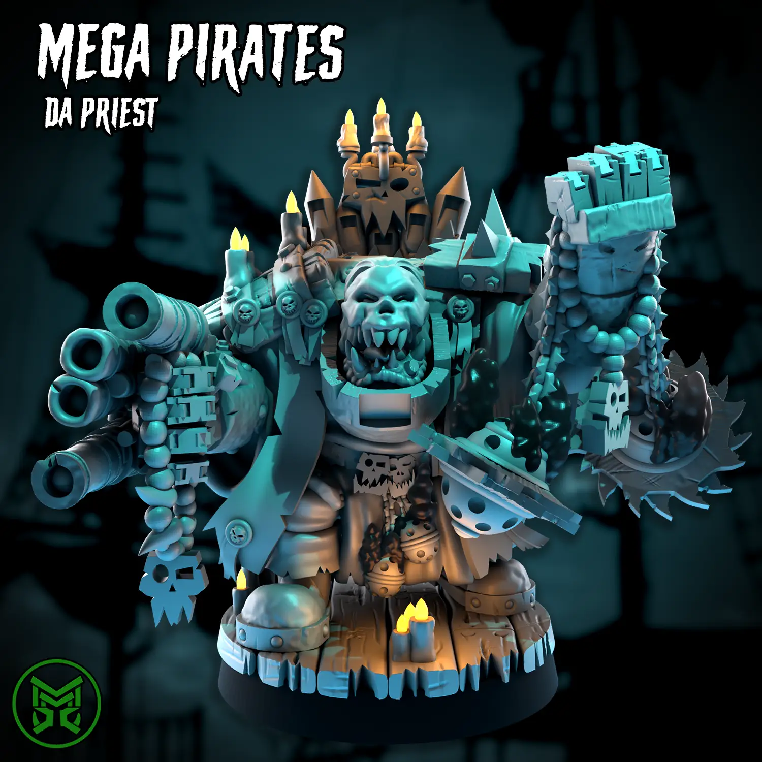 3d Printed Mega Pirate Priest by Mekka Miniatures by Last Hope Miniatures