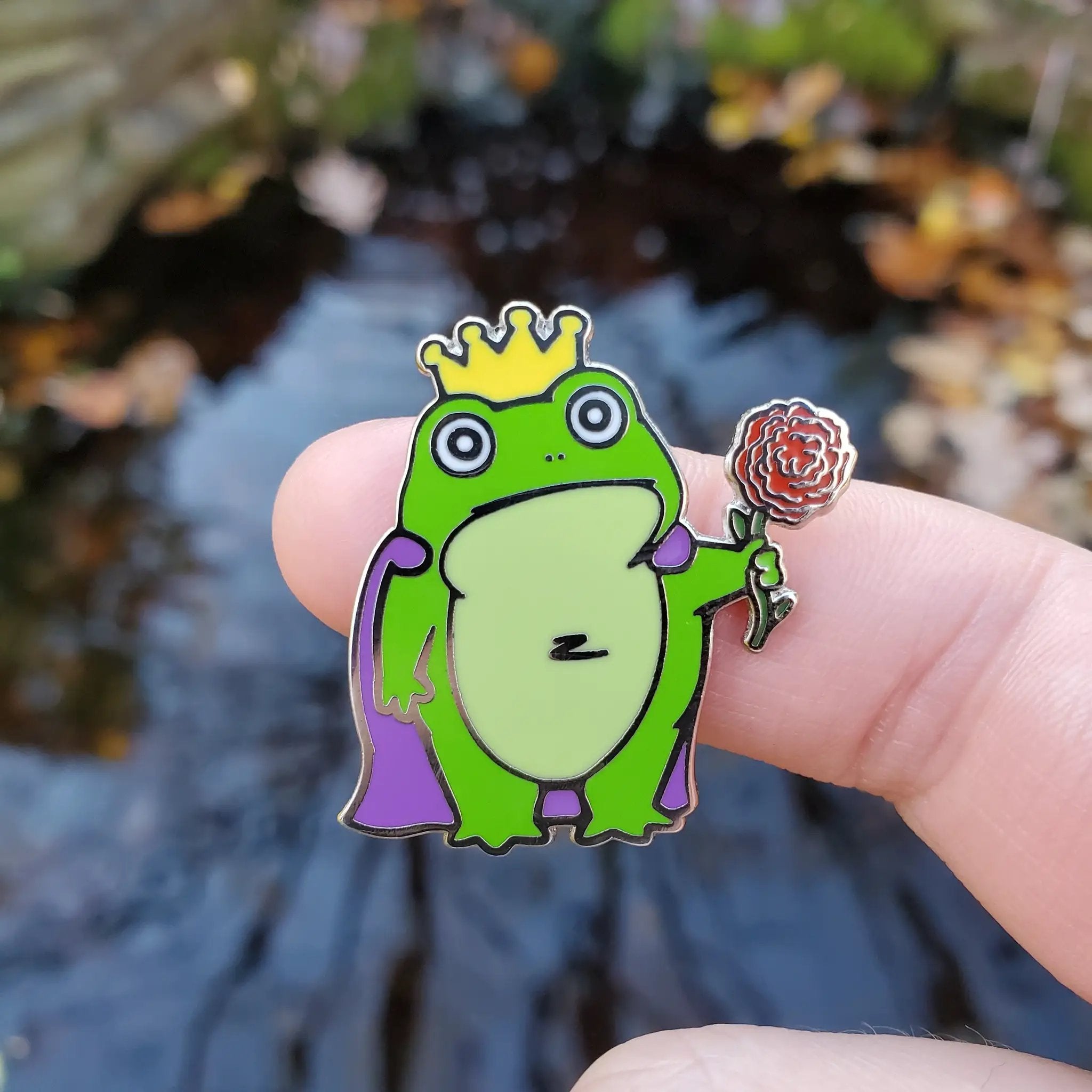 Frog Prince Pin by Kolorspun