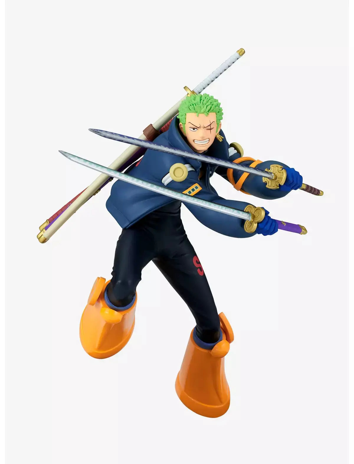 Zoro from the Battle Record Collection by THE MIGHTY HOBBY SHOP, detailed figure illustration on a white background