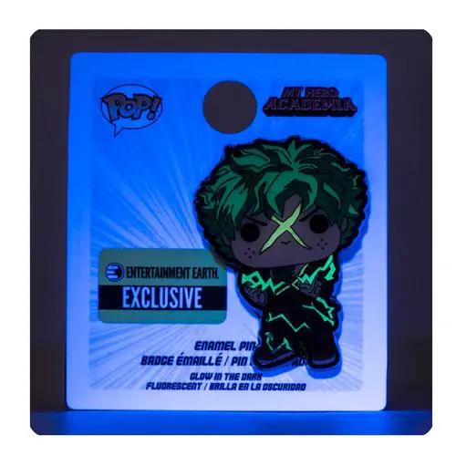 My Hero Academia Deku full cowl Pop! enamel pin from THE MIGHTY HOBBY SHOP, featuring detailed character design and vibrant colors.
