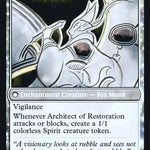 The Restoration of Eiganjo // Architect of Restoration (PRE-34S) - Kamigawa: Neon Dynasty Promos: (fandfc, enchantment) Foil