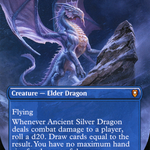 Ancient Silver Dragon (CLB-366) - Commander Legends: Battle for Baldur's Gate (Borderless)