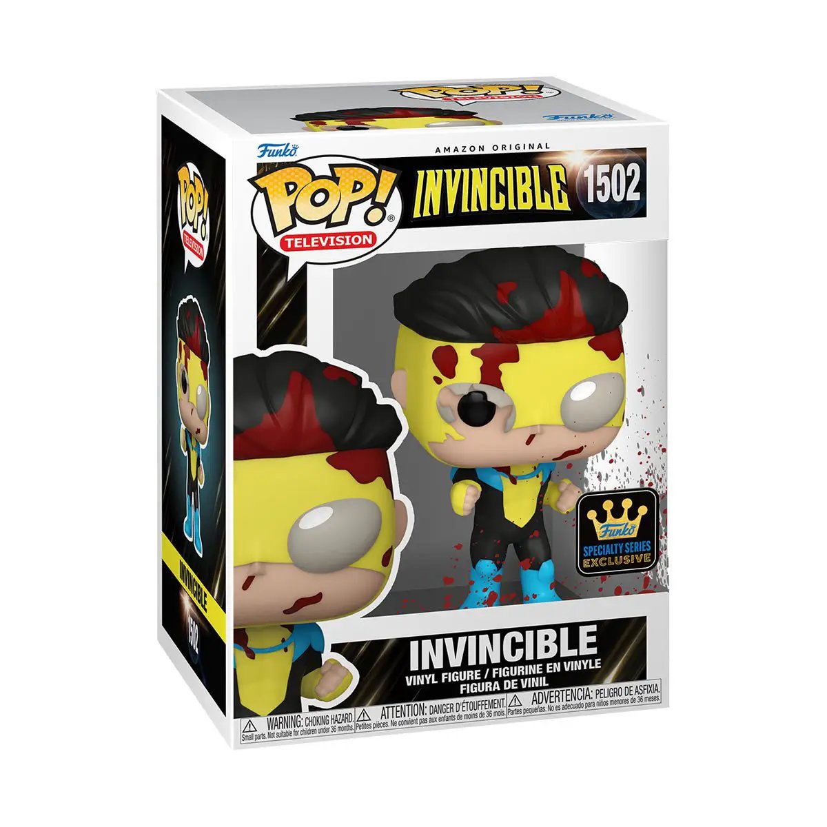 Pop! Television Invincible vinyl figure from the Specialty Series by THE MIGHTY HOBBY SHOP, featuring Invincible in collectible form.