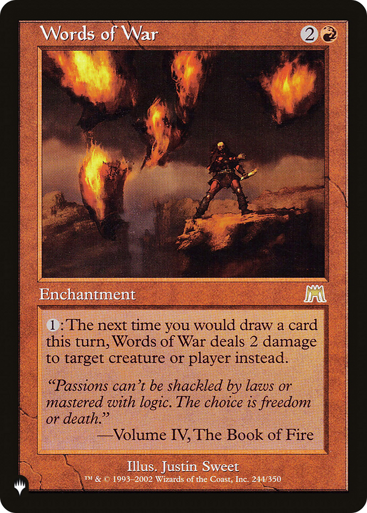 Words of War (LIST-ONS-244) - The List