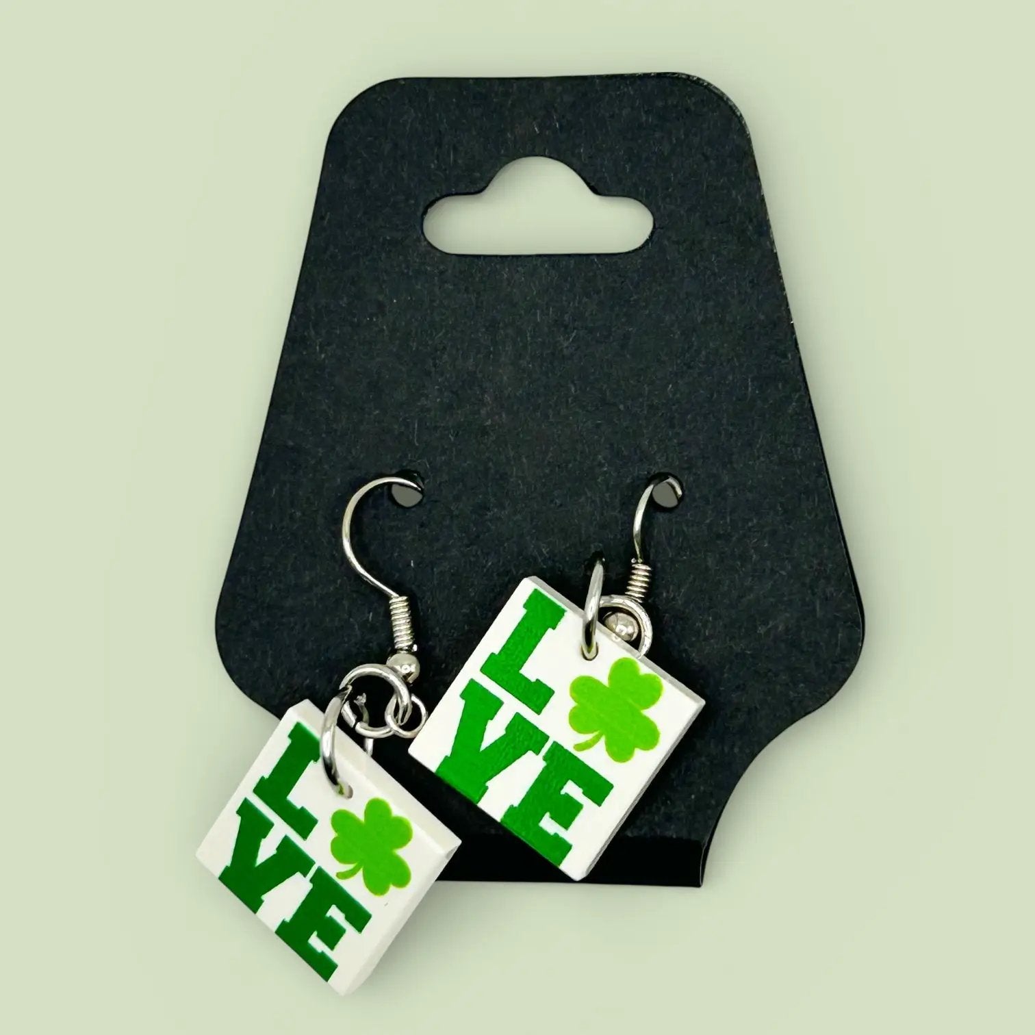 LOVE St. Patricks Day / Irish Earrings by B3 Customs