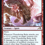Thundering Raiju (PRE-166S) - Kamigawa: Neon Dynasty Promos Foil