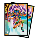 Set of 100 Magic: The Gathering card game sleeves featuring The Lost Caverns of Ixalan Huatli, Poet of Unity artwork, standard size.
