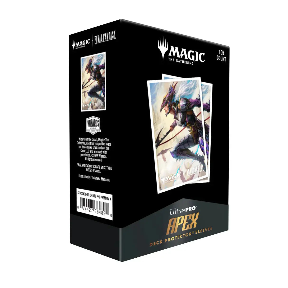 Magic: The Gathering Kain Final Fantasy Apex Deck Protector sleeves, 105-count, featuring detailed fantasy artwork.