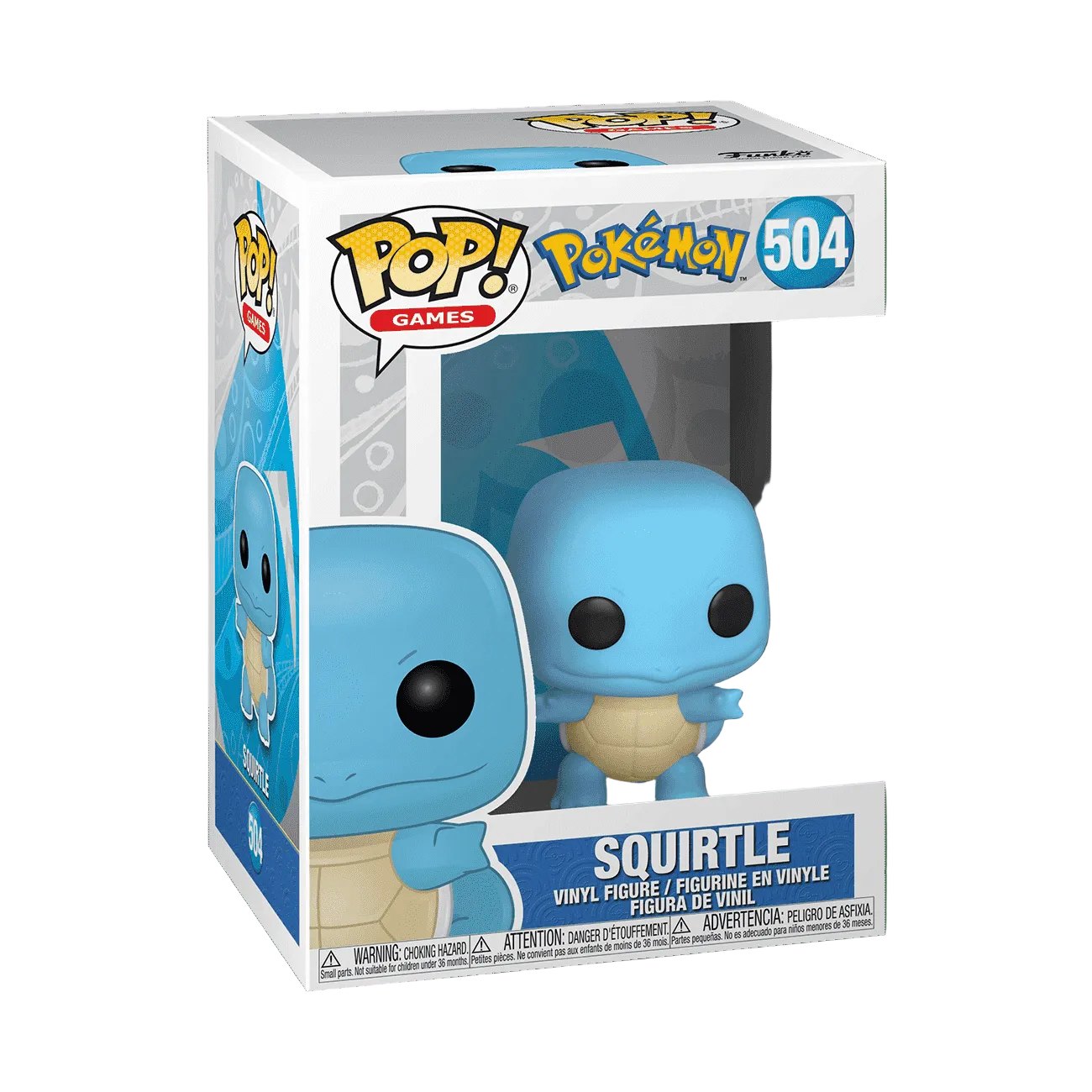 Pokémon Squirtle Pop! vinyl figure in packaging on a green background