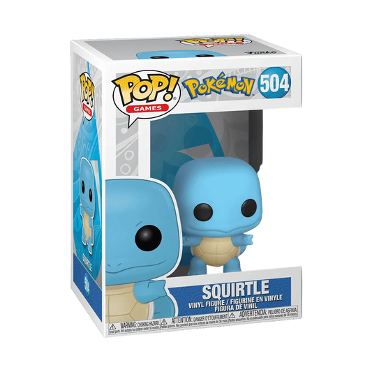 Pokémon Squirtle Pop! vinyl figure in packaging on a green background