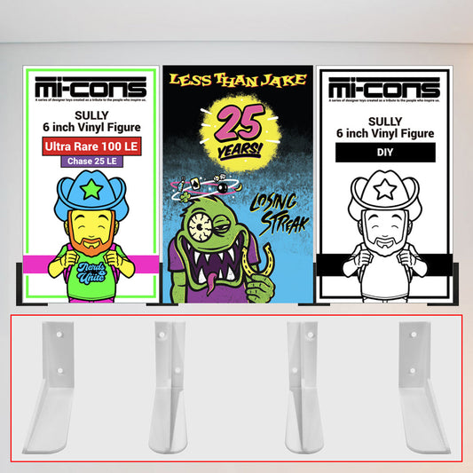 3D Floating Shelf for Mi-Cons Toy Boxes (Shelf Size: 3in high x 4in deep)