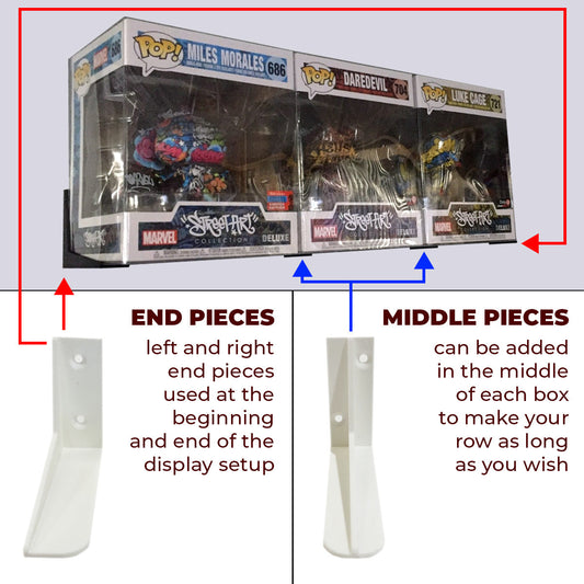 3D Floating Pop Shelf for 10 inch Jumbo Size Funko Pop Boxes (Shelf Size: 3in high x 6in deep)