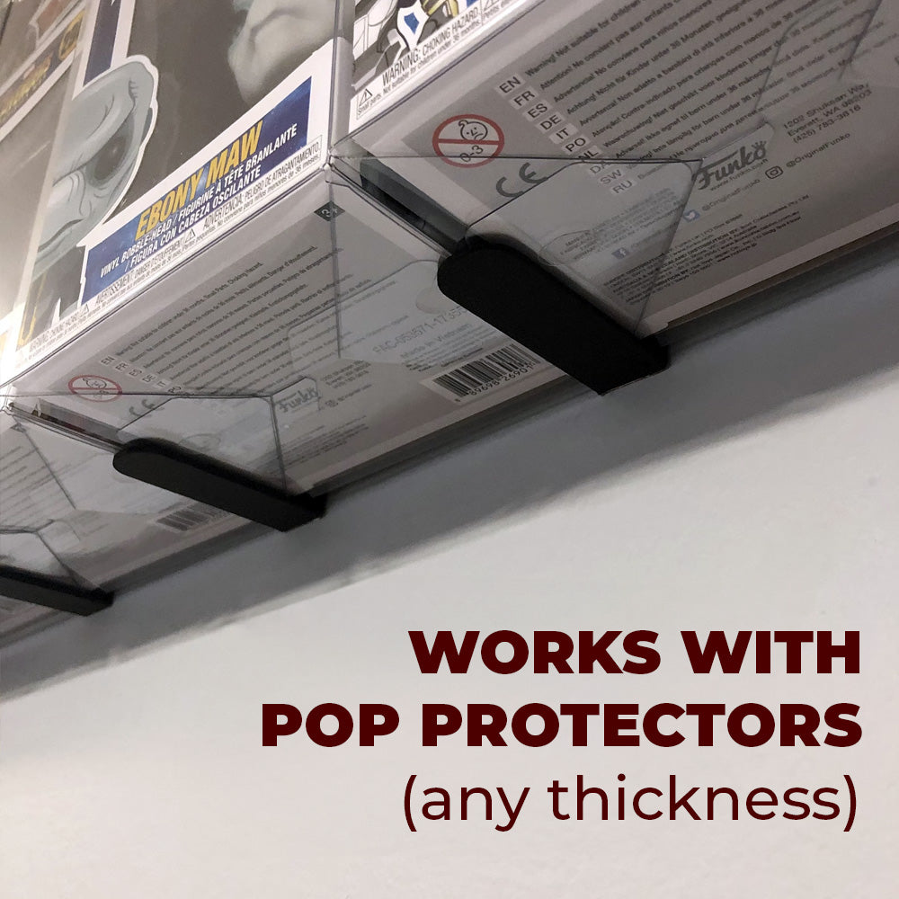 3D Floating Pop Shelf for 10 inch Jumbo Size Funko Pop Boxes (Shelf Size: 3in high x 6in deep)