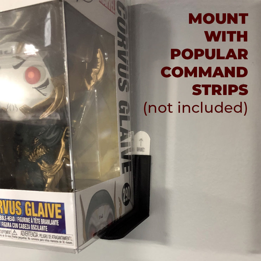 3D Floating Pop Shelf for 10 inch Jumbo Size Funko Pop Boxes (Shelf Size: 3in high x 6in deep)